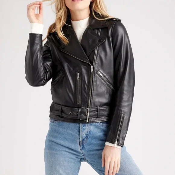 QUINCE 100% Leather Jacket - Picture 2 of 9